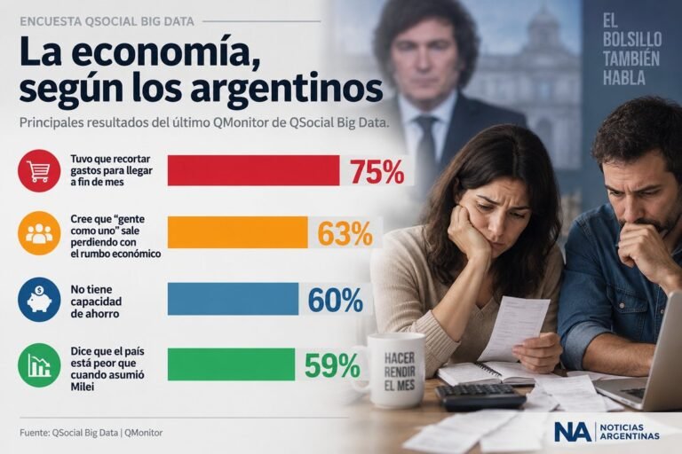 Un relevamiento privado registró un marcado retroceso en la evaluación de la gestión y la economía