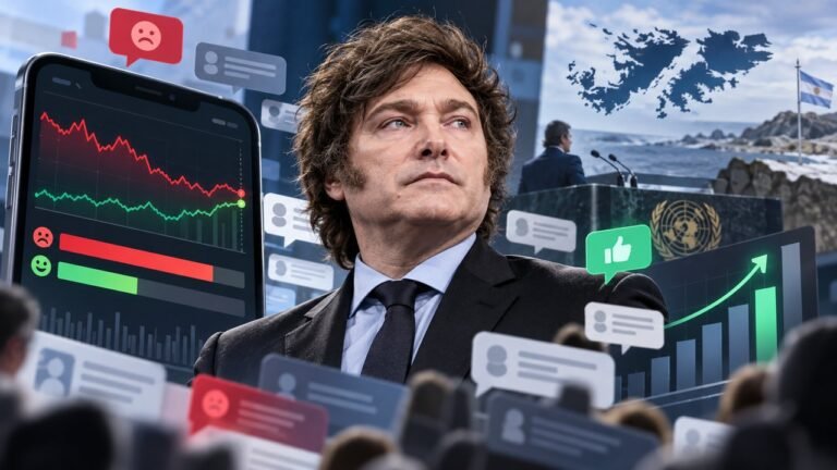 Un informe privado detalla la evolución de la imagen digital de Javier Milei y el crecimiento de la oposición en redes